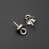 Stainless Steel Pearl Screw Eye Pin Bail DIY Findings 4mm 5mm 6mm 8mm