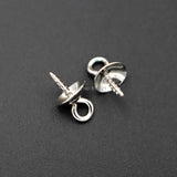 Stainless Steel Pearl Screw Eye Pin Bail DIY Findings 4mm 5mm 6mm 8mm