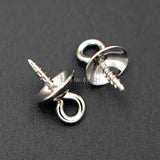 Stainless Steel Pearl Screw Eye Pin Bail DIY Findings 4mm 5mm 6mm 8mm