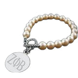 Stainless Steel Pendant Charm Pearl Bracelet