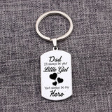 Engraved Dad Keychain - Always Your Little One