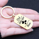 Engraved Dad Keychain - Always Your Little One