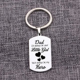 Engraved Dad Keychain - Always Your Little One