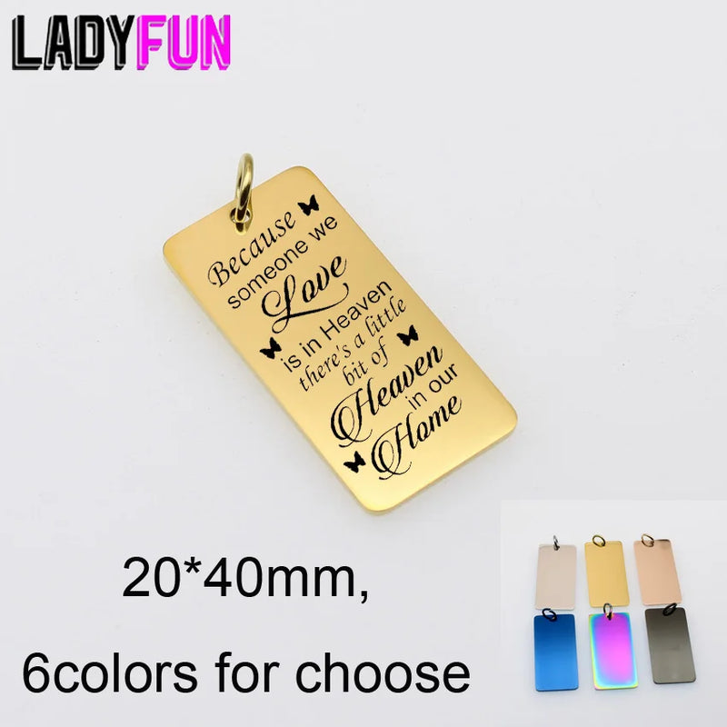 Stainless Steel Pendant Love In Heaven Charms