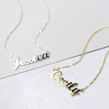 Name Necklace Stainless Steel Pendant Choker for Women