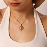 Stainless Steel Eye Pendant Choker Necklace Anniversary