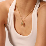 Stainless Steel Eye Pendant Choker Necklace Anniversary