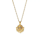 Stainless Steel Eye Pendant Choker Necklace Anniversary