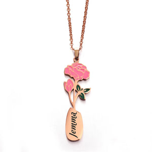 Stainless Steel Flower Necklace for Women