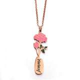 Stainless Steel Flower Necklace for Women