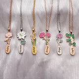 Stainless Steel Flower Necklace for Women