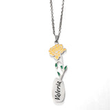 Stainless Steel Flower Necklace for Women