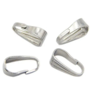Stainless Steel Pendant Pinch Bail Clasps DIY Jewelry Findings Accessories