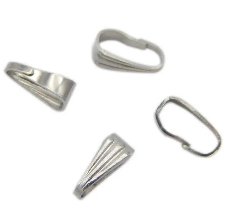 Stainless Steel Pendant Pinch Bail Clasps DIY Jewelry Findings Accessories