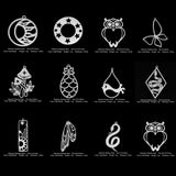 Multicolor Owl Snake Animal Metal Charms Hollow DIY Necklace Bracelets Jewelry
