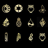 Multicolor Owl Snake Animal Metal Charms Hollow DIY Necklace Bracelets Jewelry