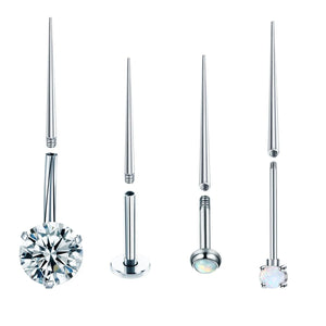 Stainless Steel Perforation Auxiliary Guide Rod Tattoo Piercing Belly Button Nai