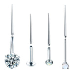 Stainless Steel Perforation Auxiliary Guide Rod Tattoo Piercing Belly Button Nai