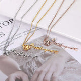 Personalised Birth Month Flower Pendant Necklace 18K Plated Gift