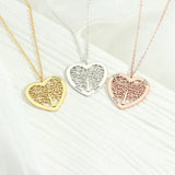 Personalised Heart-shaped Pendant Necklaces - Couple Jewelry Gift
