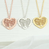 Personalised Heart-shaped Pendant Necklaces - Couple Jewelry Gift