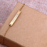 Personalized Stainless Steel 3-Color Curved Bracelet Engraved Name Jewelry