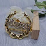 Zircon Name Bamboo Earrings for Women - Bamboo Style Jewelry