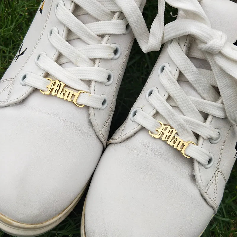 Custom Stainless Steel Nameplate Buckie Charm Sneakers Shoe Tags