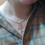 Stainless Steel Stickman Middle Finger Pendant Necklace