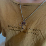 Stainless Steel Stickman Middle Finger Pendant Necklace