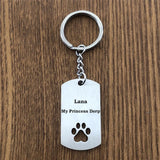 Personalized Stainless Steel Pet Picture Name Keychain