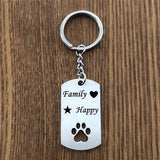 Personalized Stainless Steel Pet Picture Name Keychain