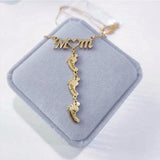 Stainless Steel Personalized Multi Name MOM Heart Necklace