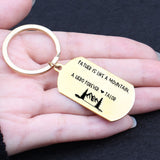 Personalized Stainless Steel Dad Keychain: FATHER IS LIKE A MOUNTAIN