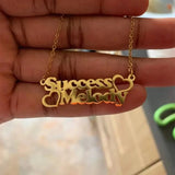 Personalized Stainless Steel 2 Name Heart Necklace