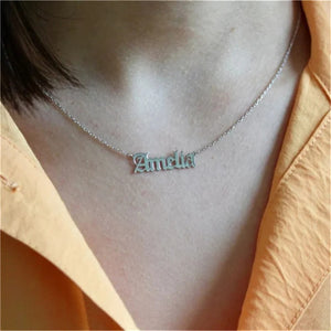 Custom Stainless Steel Necklace for Women Nameplate Chain Gift