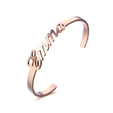 Custom Stainless Steel Bracelet for Women Name Bangles