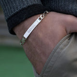Personalized Stainless Steel Name Bar Bracelet