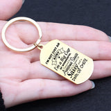 Stainless Steel Personalized Dog Tag Keychain - I'M NOT JUST AN AUNT