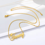 Custom Name Crown Necklace Cursive Font Choker Women