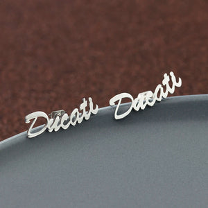 Stainless Steel Name Earrings Initial Stud Earring for Women