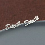 Stainless Steel Name Earrings Initial Stud Earring for Women