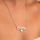 Custom Heart Necklace with Name/Stainless Steel Personalized Necklace