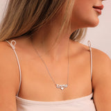 Custom Heart Necklace with Name/Stainless Steel Personalized Necklace