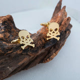 Pirate Skull Cufflinks Viking Skeleton Punk Rock Shirt Buttons Jewelry