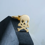 Pirate Skull Cufflinks Viking Skeleton Punk Rock Shirt Buttons Jewelry