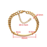 Stainless Steel Plate Bracelet Blank for Engrave Metal ID Plate Bracelets