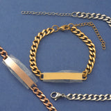 Stainless Steel Plate Bracelet Blank for Engrave Metal ID Plate Bracelets