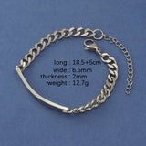 Stainless Steel Plate Bracelet Blank for Engrave Metal ID Plate Bracelets