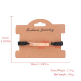 Stainless Steel ID Bracelet Blank Adjustable Rope Chain 5pcs